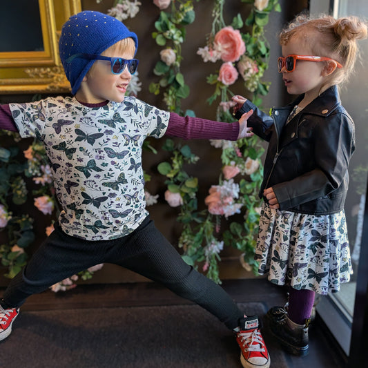 Alternative kids clothes butterfly print punk rock