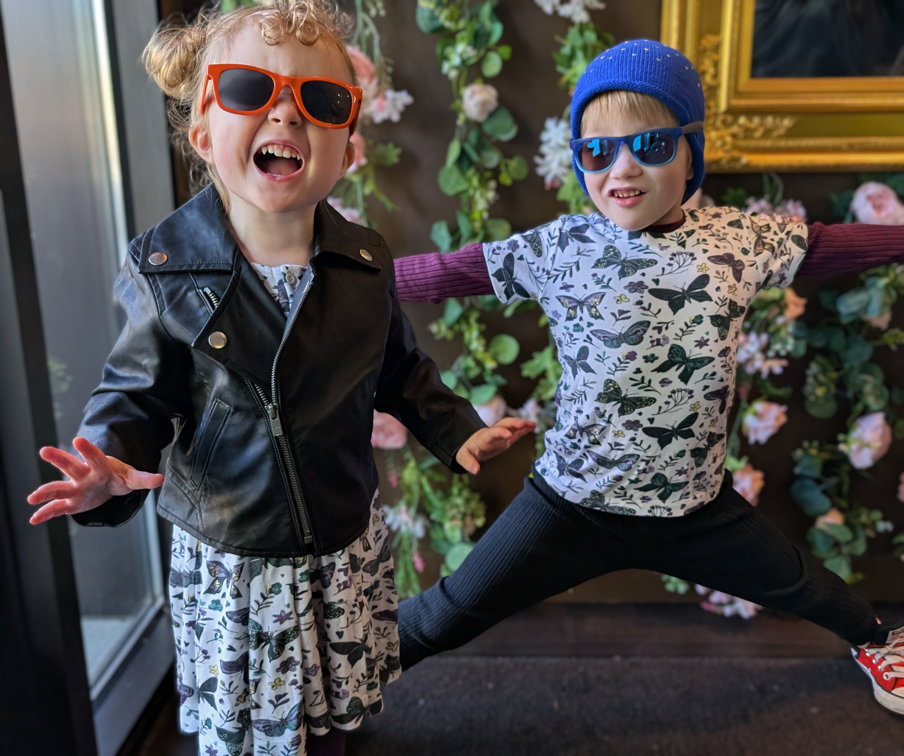 two kids in alternative kids clothing punk rock style