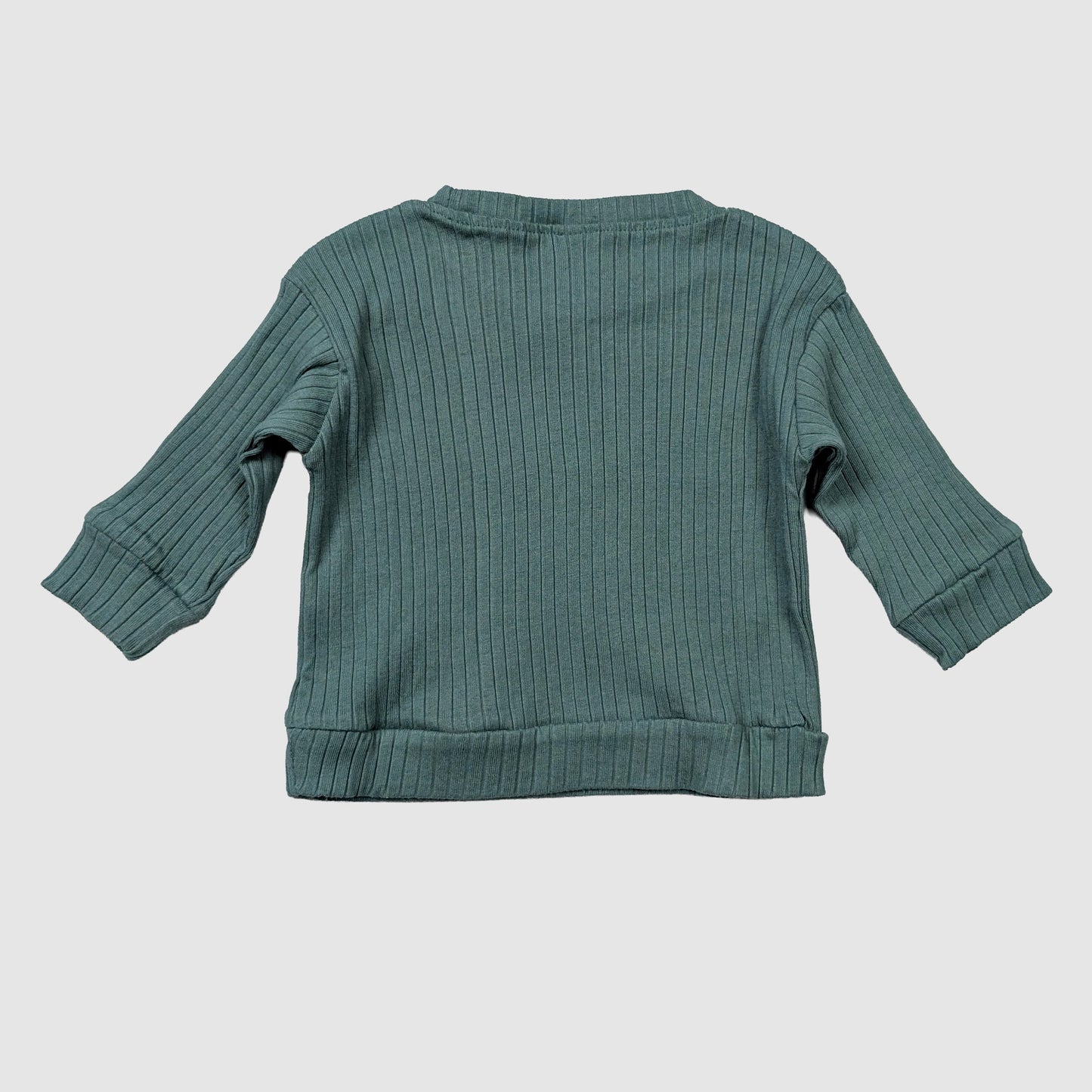 Oliver set long sleeve top wide rib organic cotton