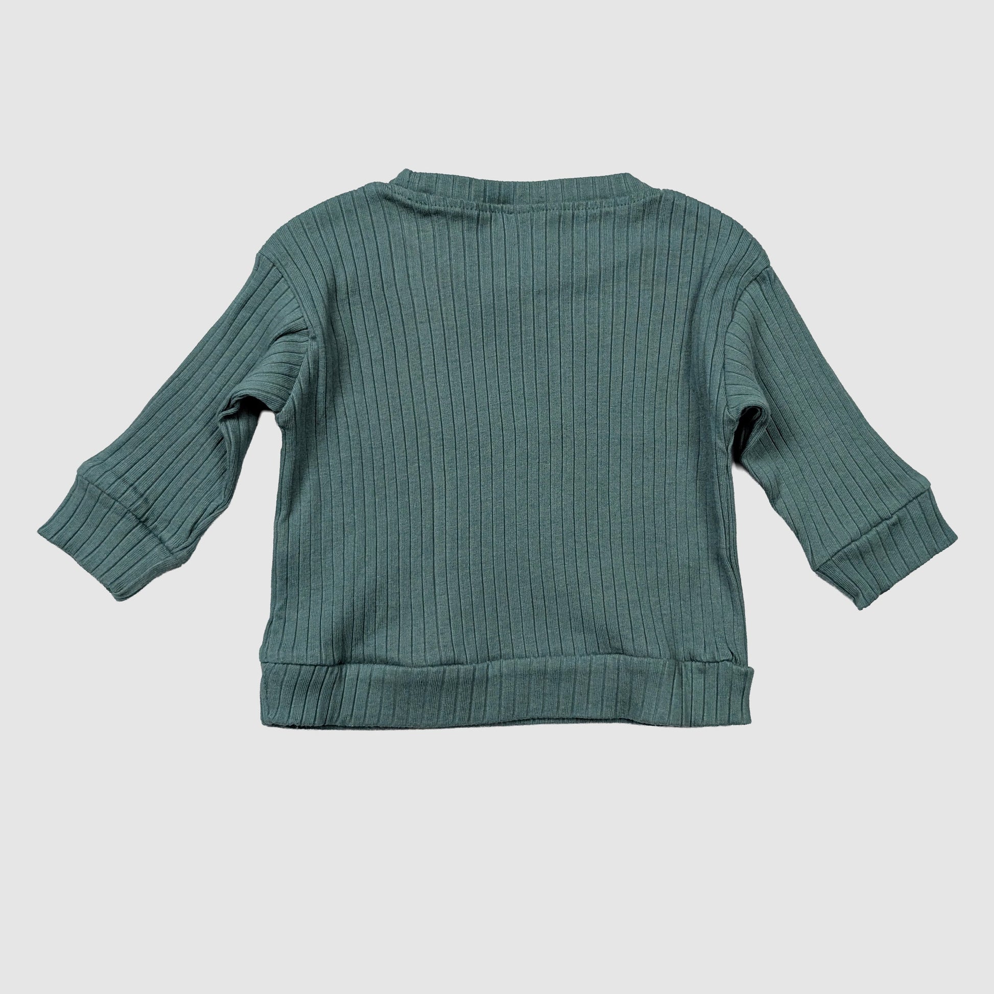 Oliver set long sleeve top wide rib organic cotton