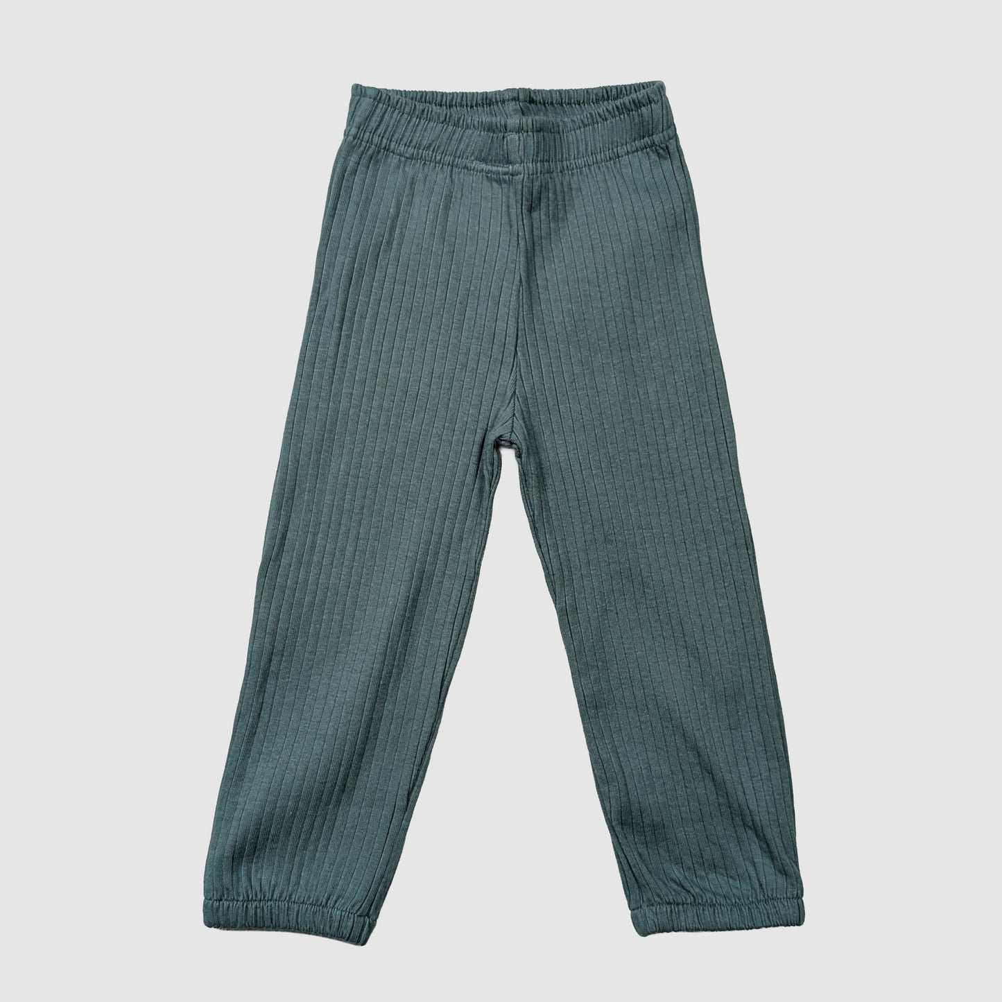 Green ribbed pants organic cotton kids clothes