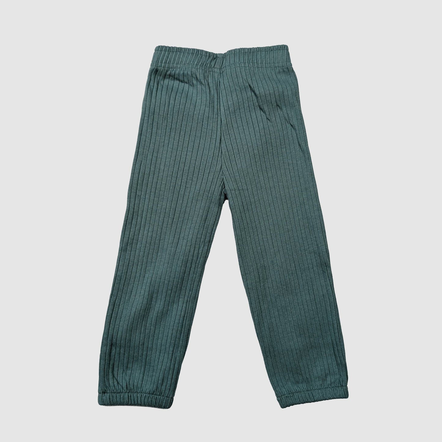 Green ribbed pants wide rib organic cotton kids clothes