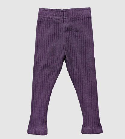 The Piper Pant slim cut wide rib organic cotton purple