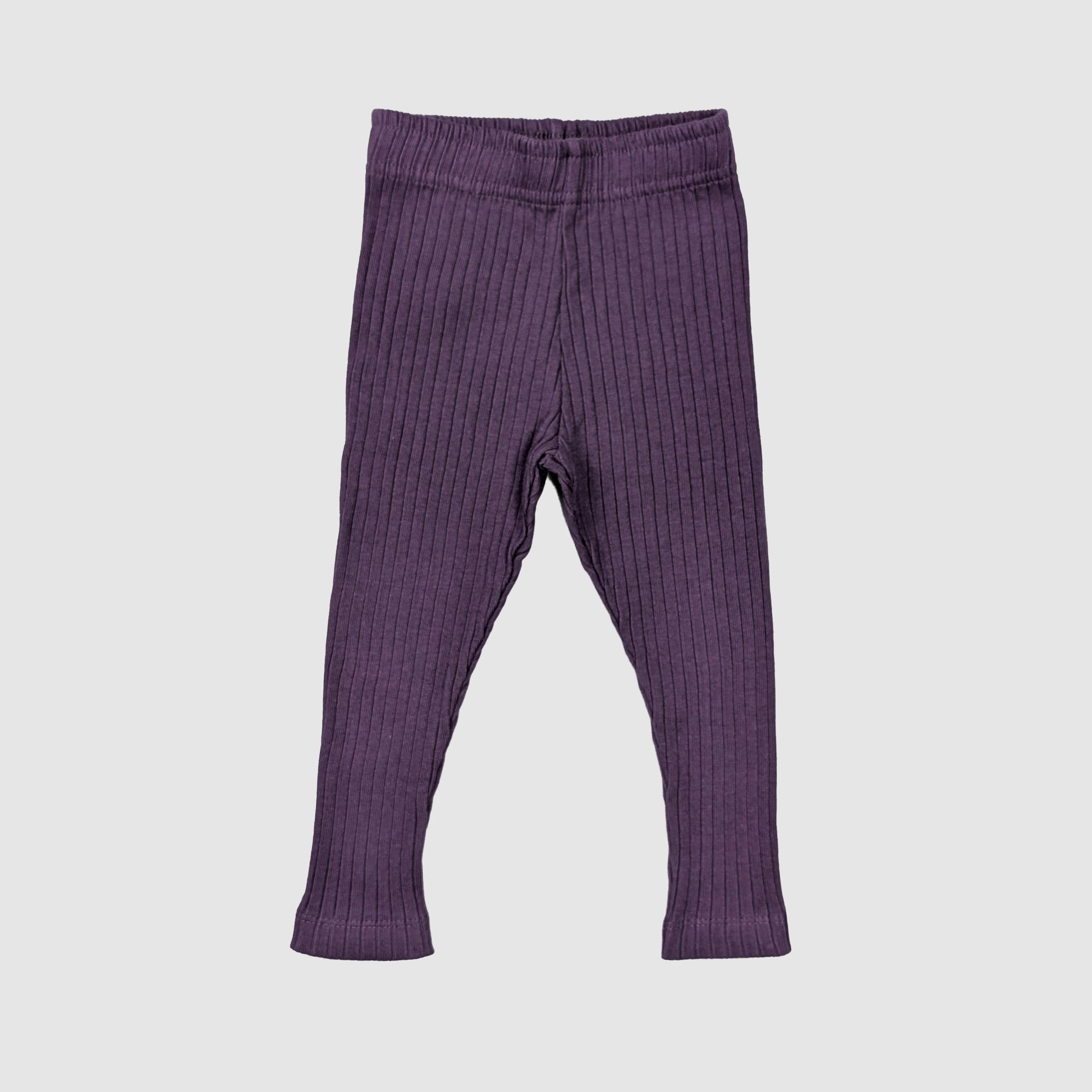 Kids organic cotton wide rib purple slim cut pants piper pants