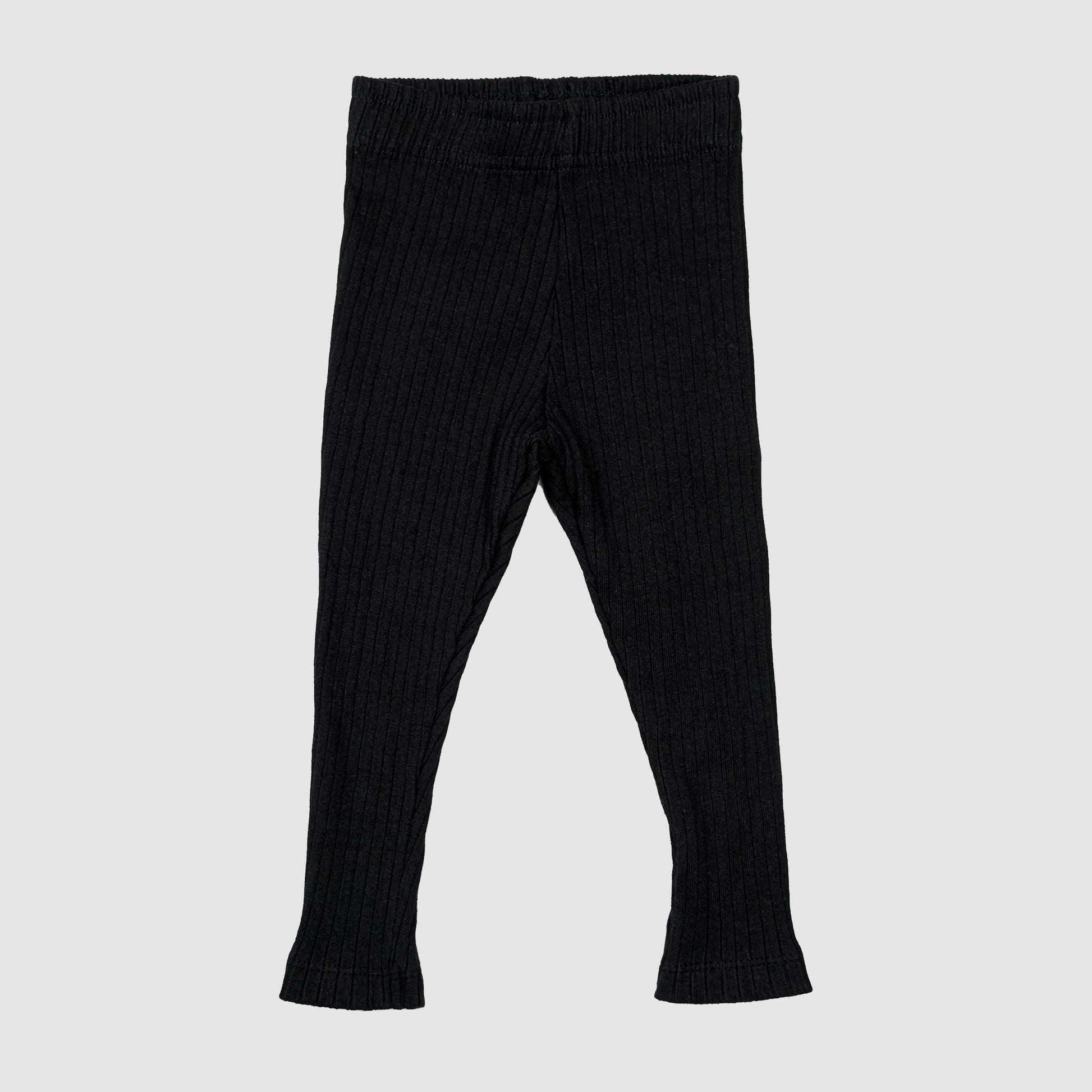 Black Piper pant slim cut wide rib cotton baby pants